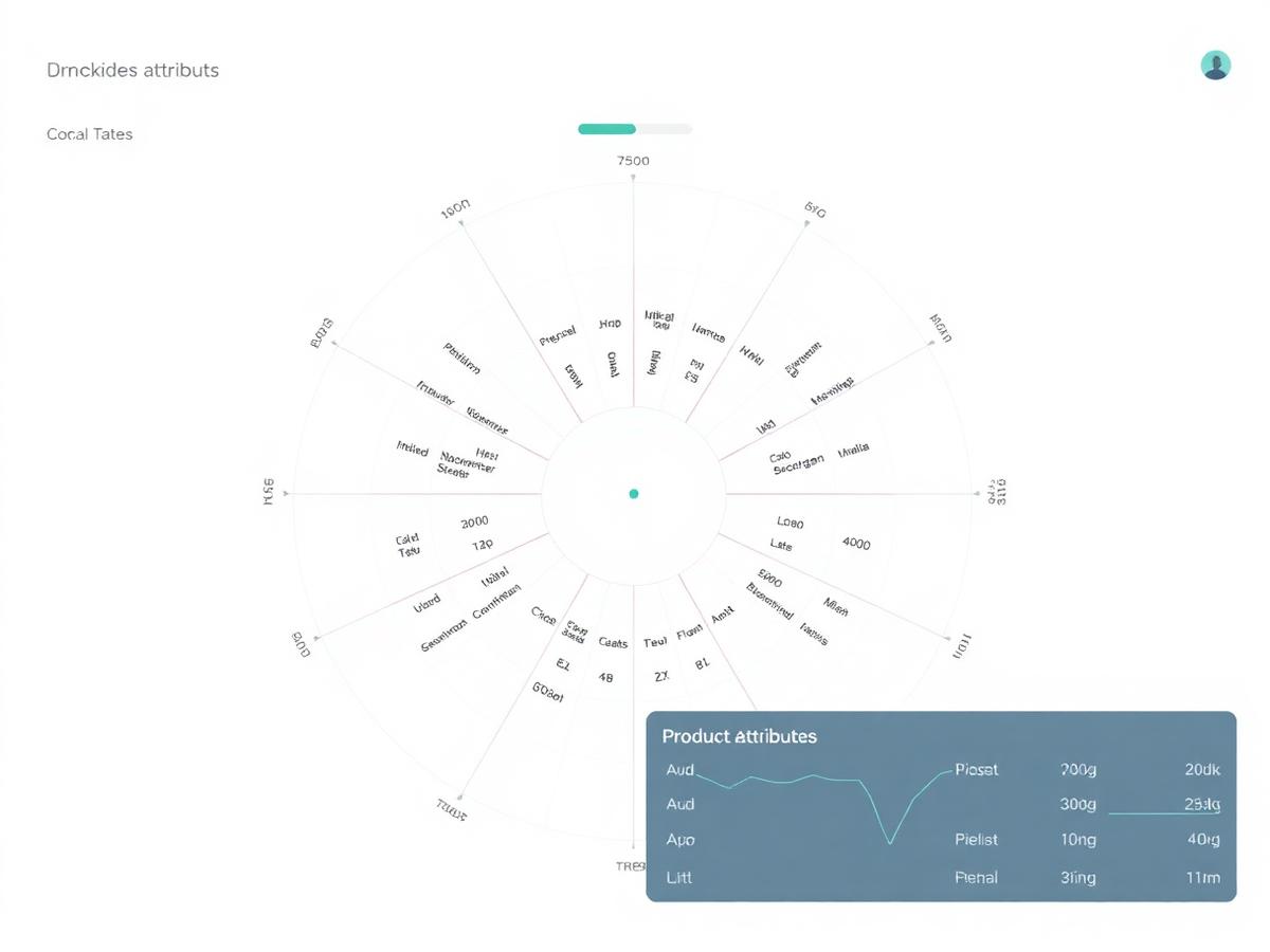 Product attributes radar chart